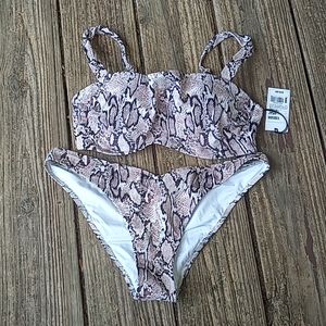 Shade and shore snake print two-piece bikini